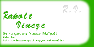 rapolt vincze business card